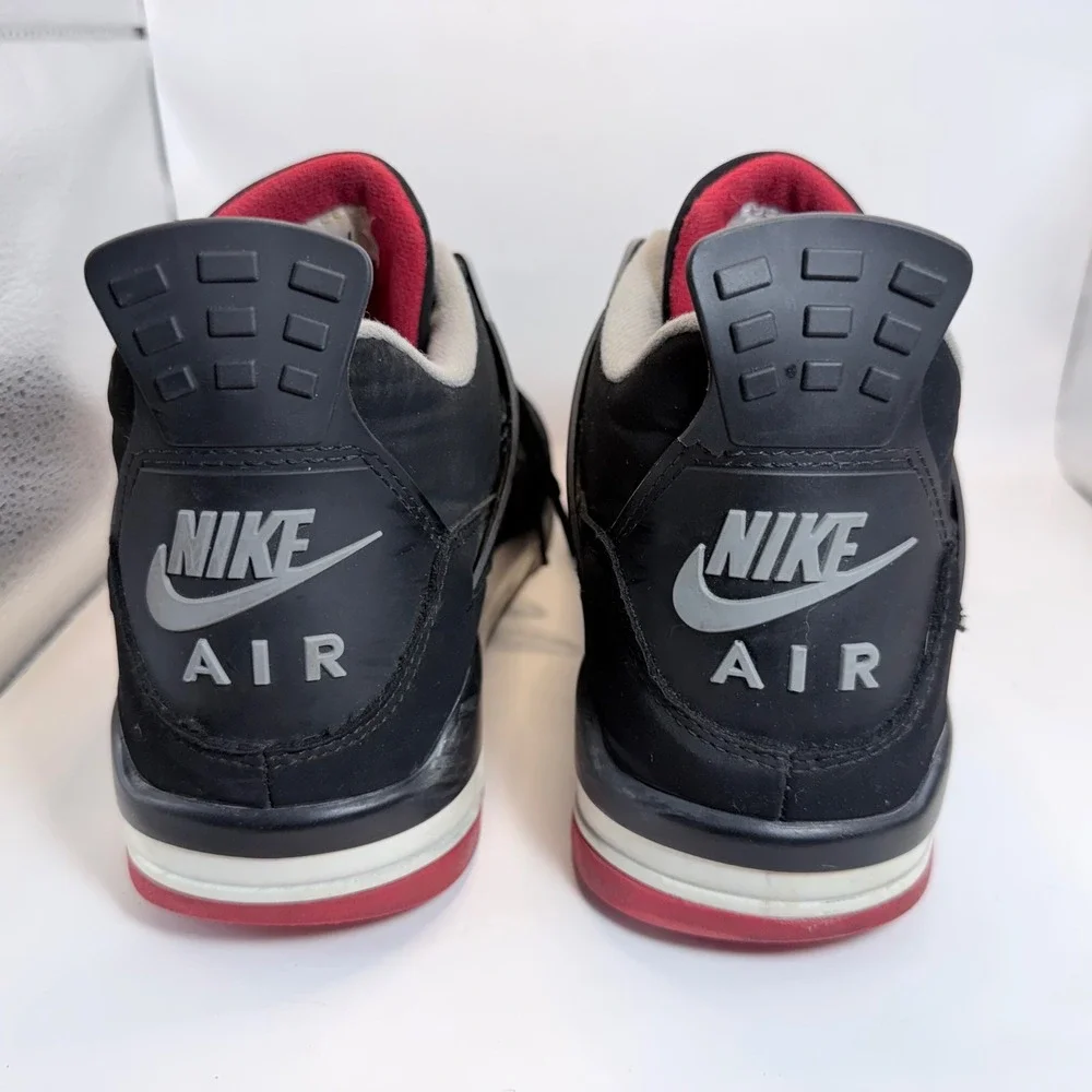 Nike Air Jordan 4 Retro Bred 2019 Mens Size 11 Black Red Cement 308497-060